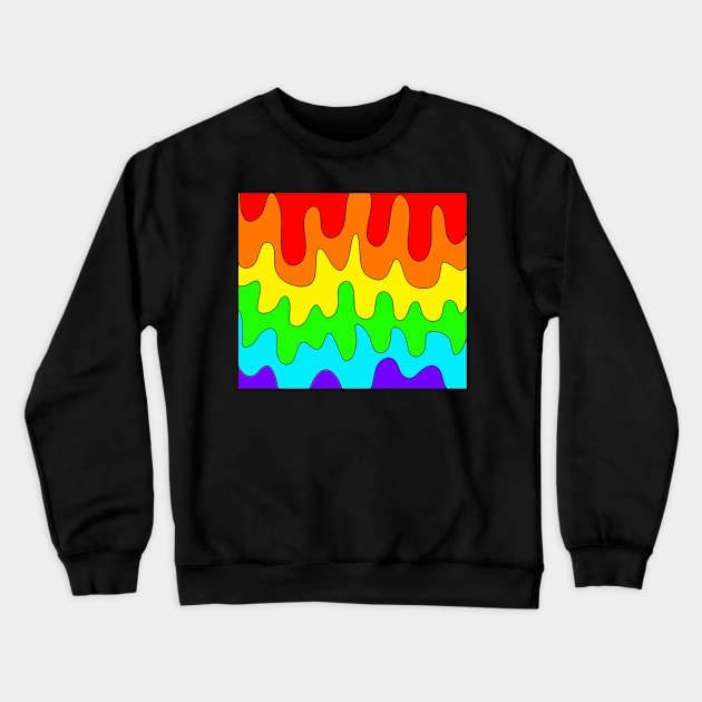 Rainbow drips Crewneck Sweatshirt by MelanieJeyakkumar